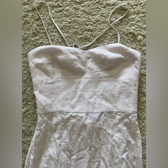 INTERMIX red white striped long maxi mermaid dress 0 - Picture 2 of 7